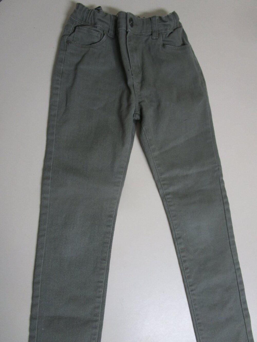EUC Boys Primark pants trousers long pants Green Skinny fit 9/10yrs adjustable